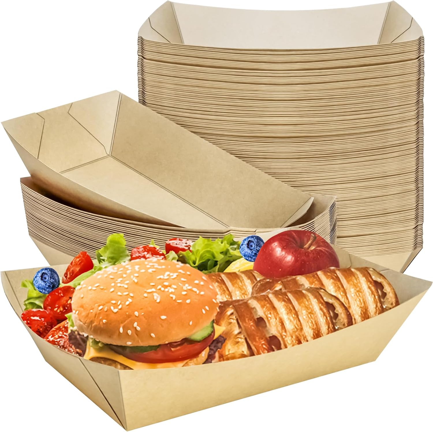Food Snacks Images - 50 Pack 5LB Kraft Paper Food