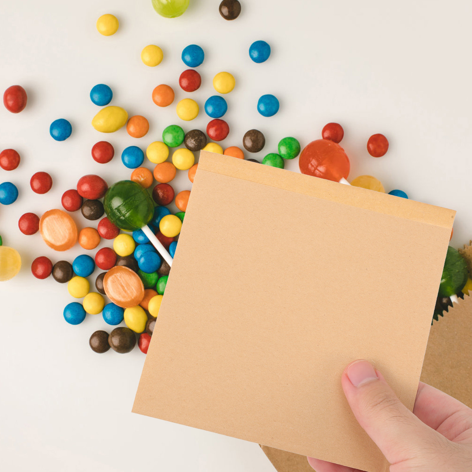 Food Snacks Candy - 200Pcs Kraft Paper Bags Food Grade