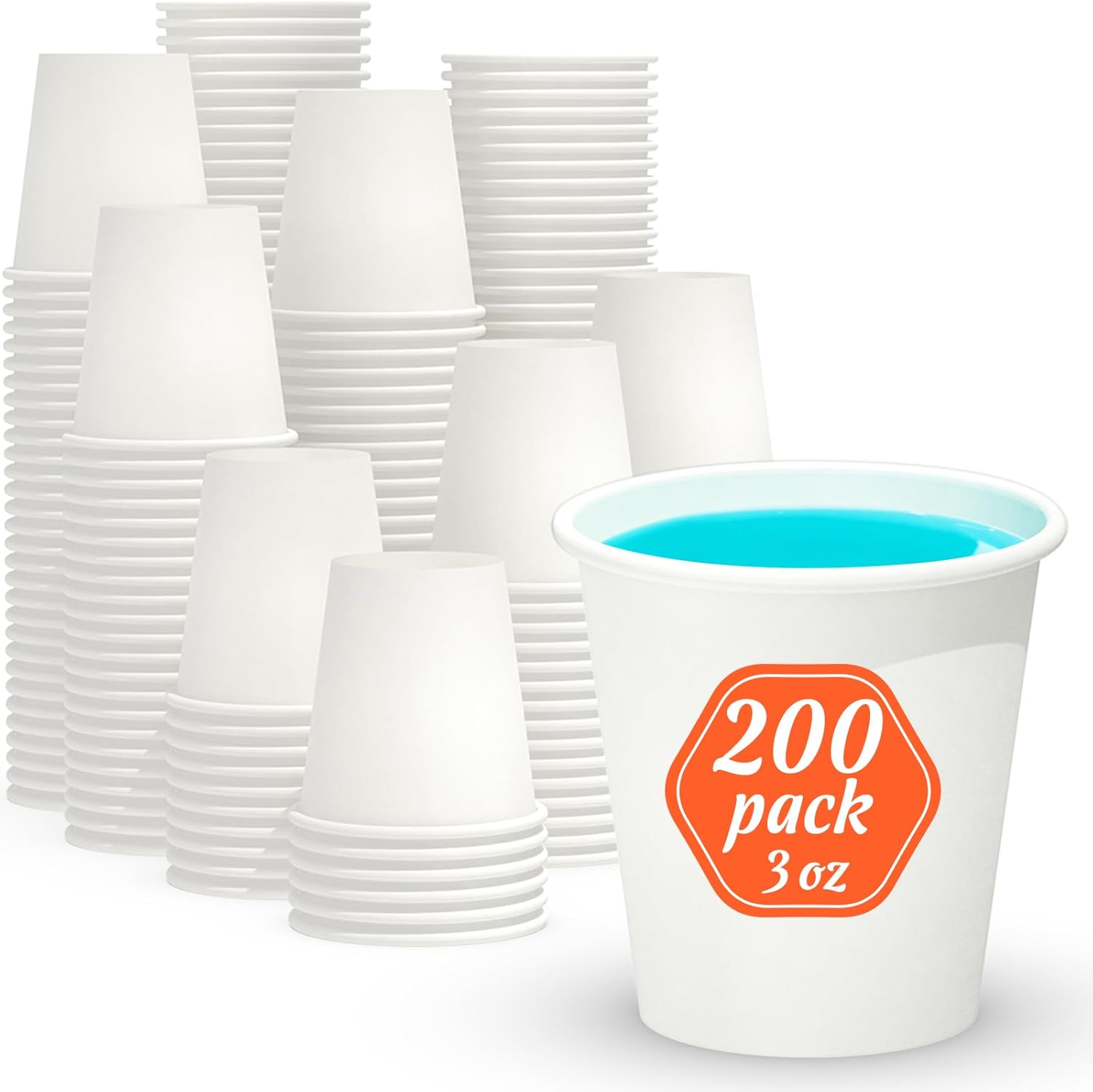 Food Snacks Images - 200 Count 3 oz Disposable Paper