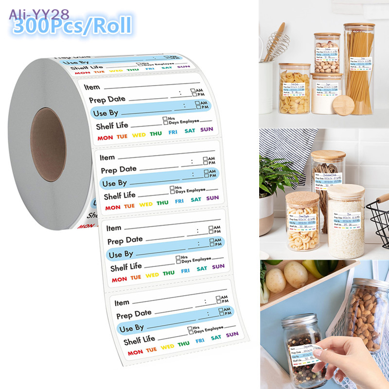 Food Snacks Candy - 【YY28】300Pcs/Roll Kitchen Food Date Stickers Snacks