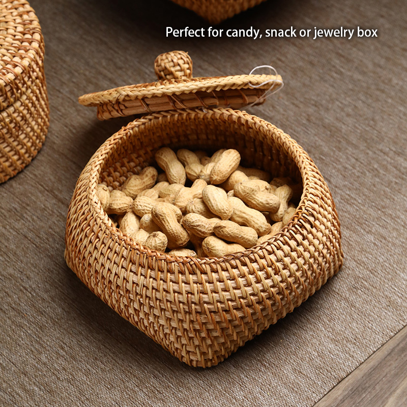 Handwoven Rattan Storage Box W - Food Snacks In Japan reseña y precio