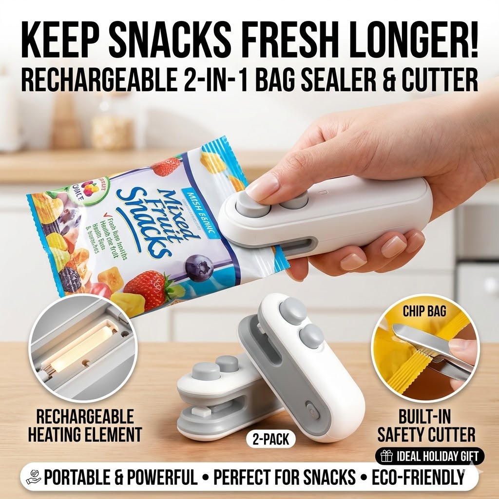 Mini Portable Snack Bag Sealer - Food Snacks Candy reseña y precio