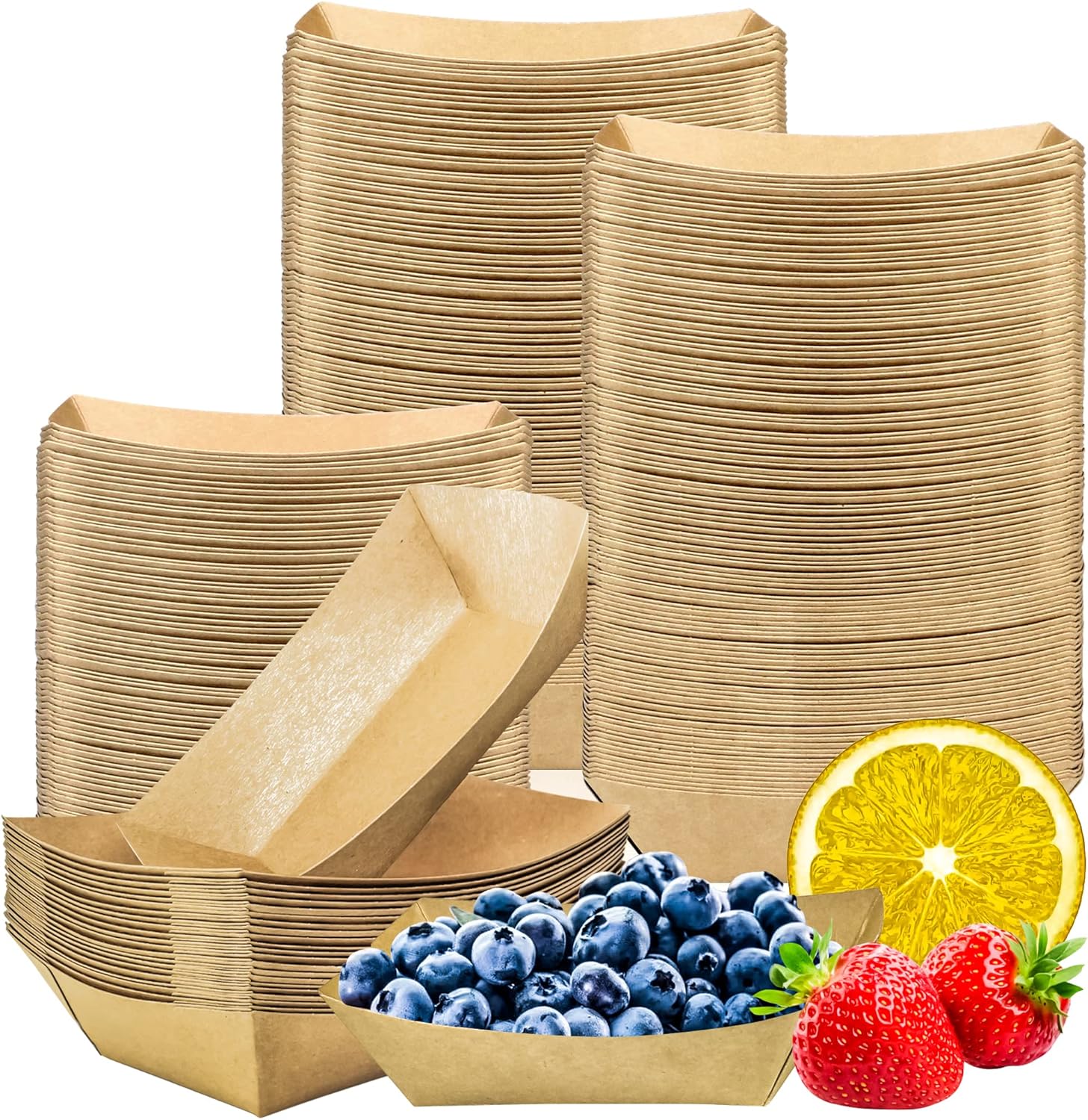 200 Pack Small Paper Food Tray - Food Snacks Images reseña y precio