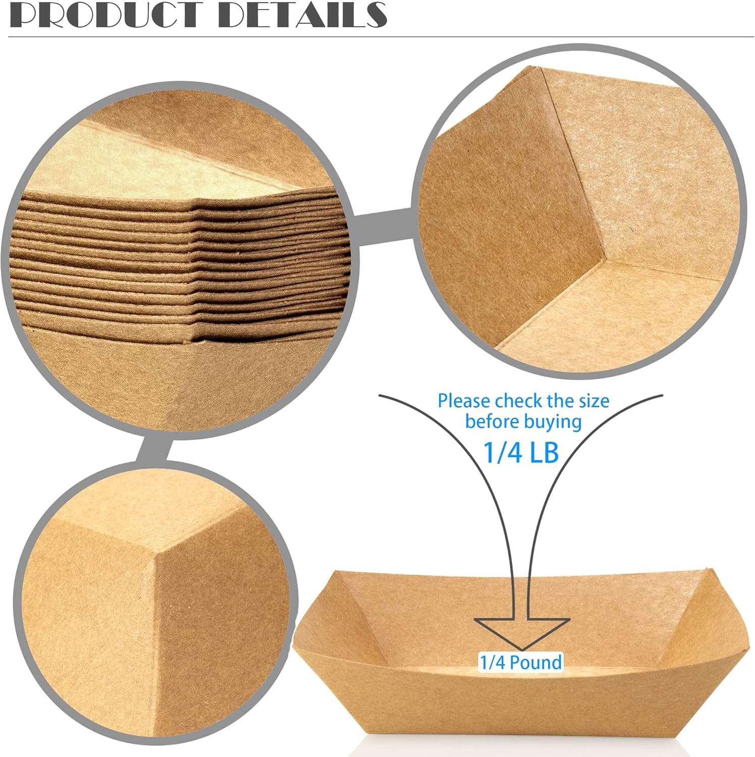 200 Pack Small Paper Food Tray - Food Snacks Images reseña y precio