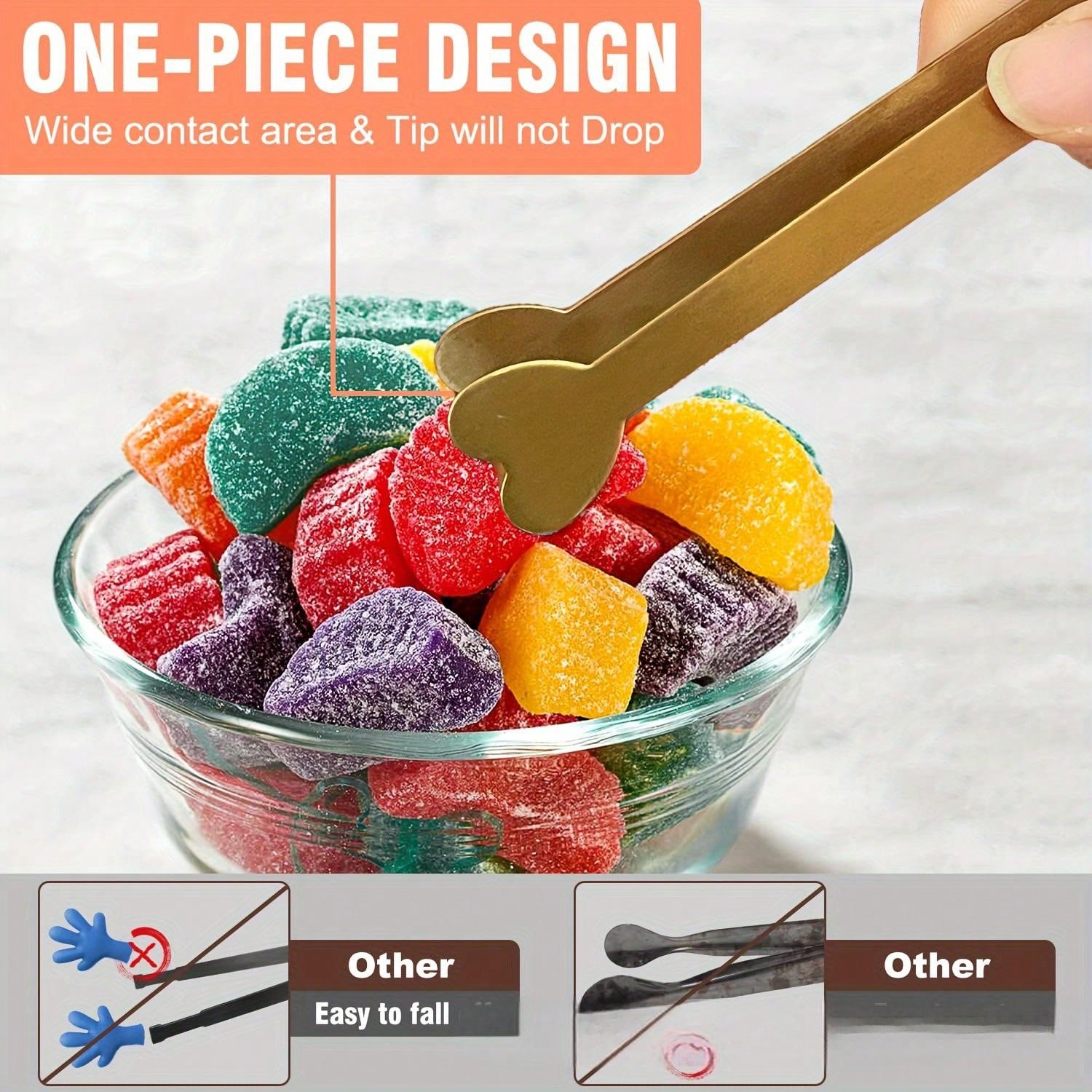 Gold Stainless Steel Mini Serv - Food Snacks Candy reseña y precio