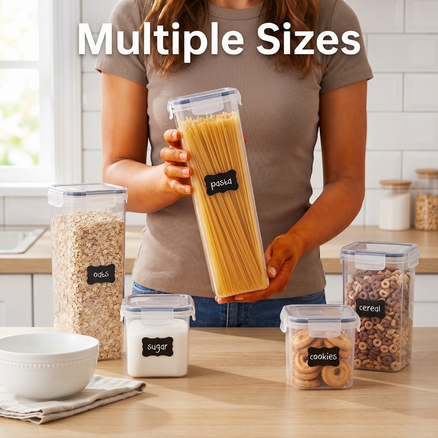 24 Pack Airtight Cereal Storag - Food Packed Snacks reseña y precio