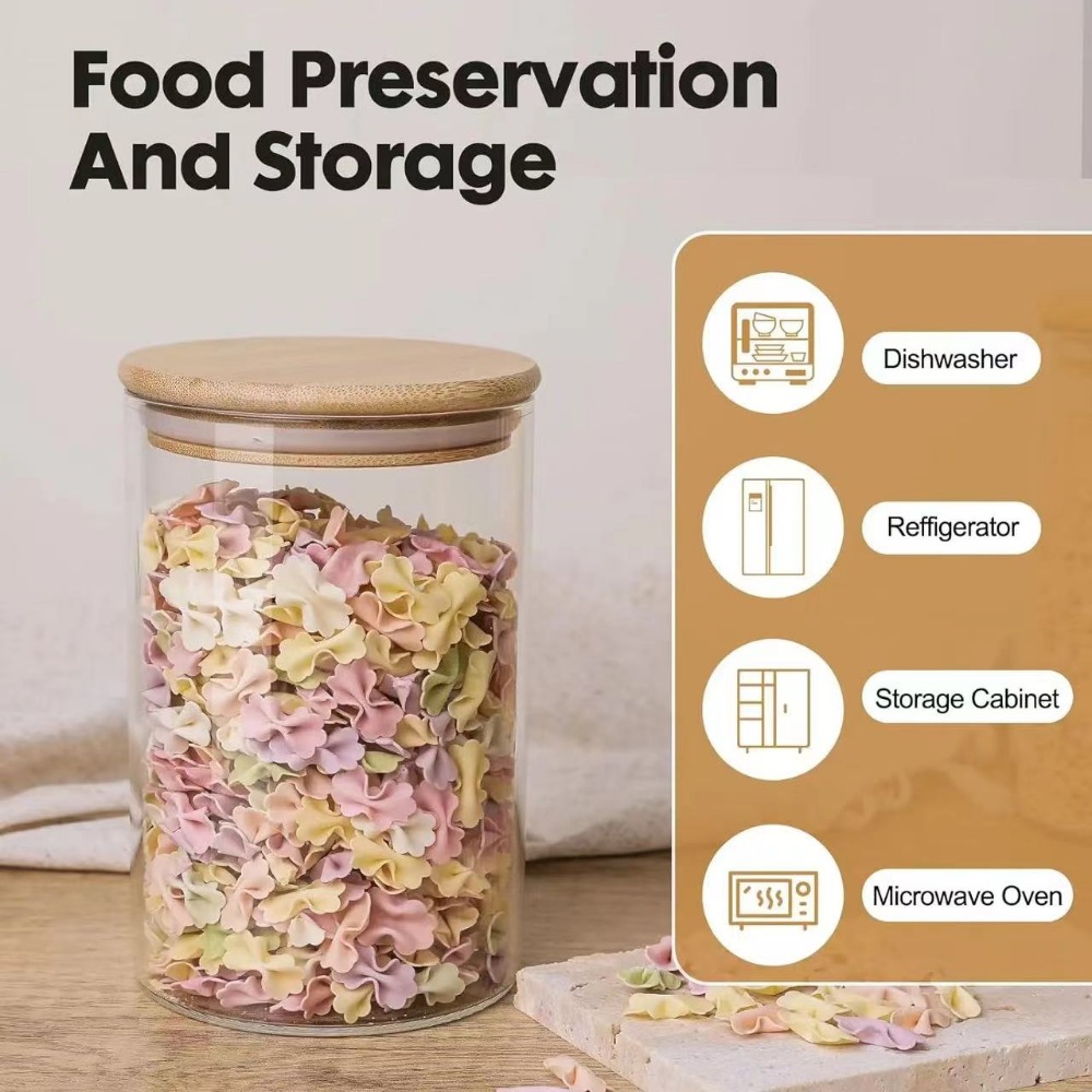 Glass Food Storage Tank with M - Food Snacks Candy reseña y precio