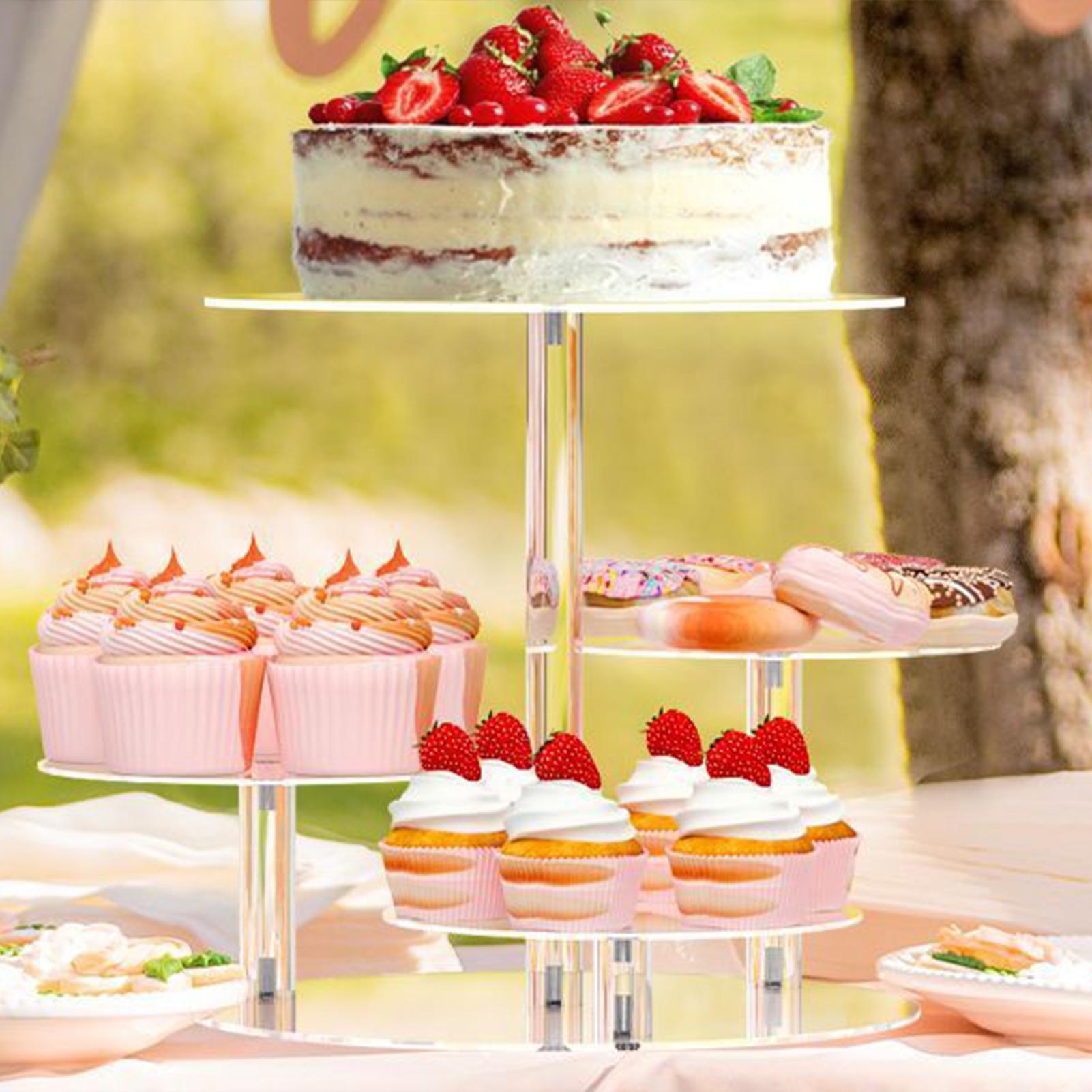 Cupcake Holder Stand Acrylic 4 - Food Snacks Candy reseña y precio