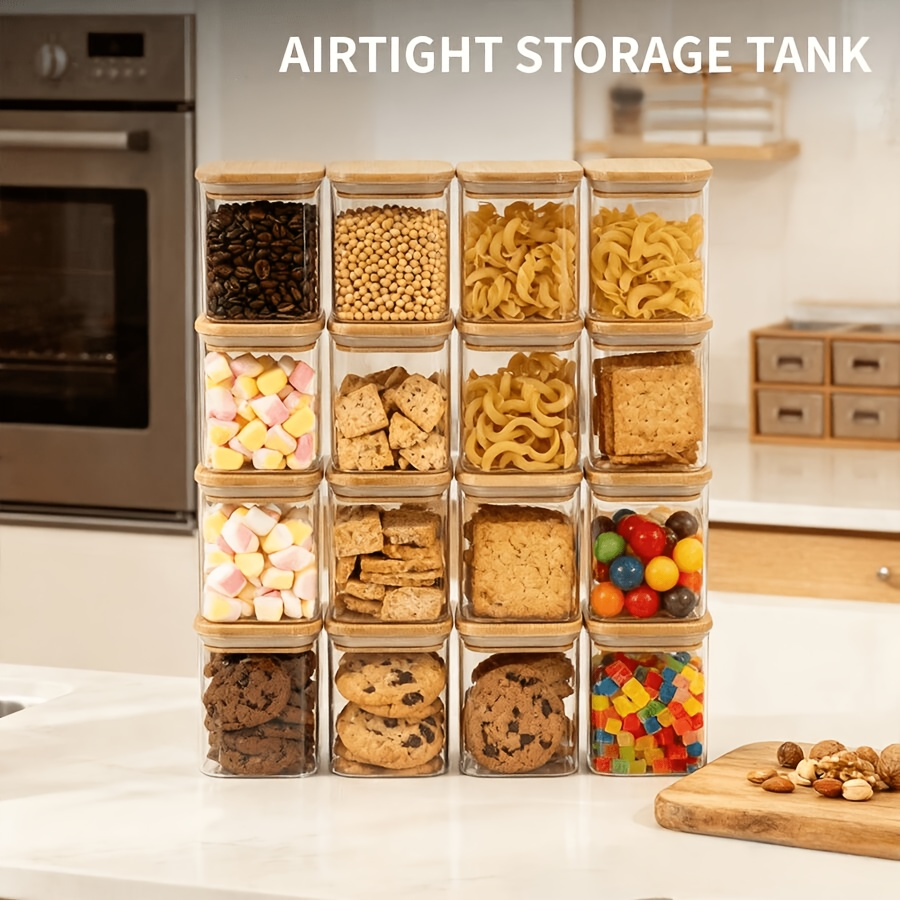 2/4/6/12Pcs-400Ml Square Glass - Food Snacks Candy reseña y precio