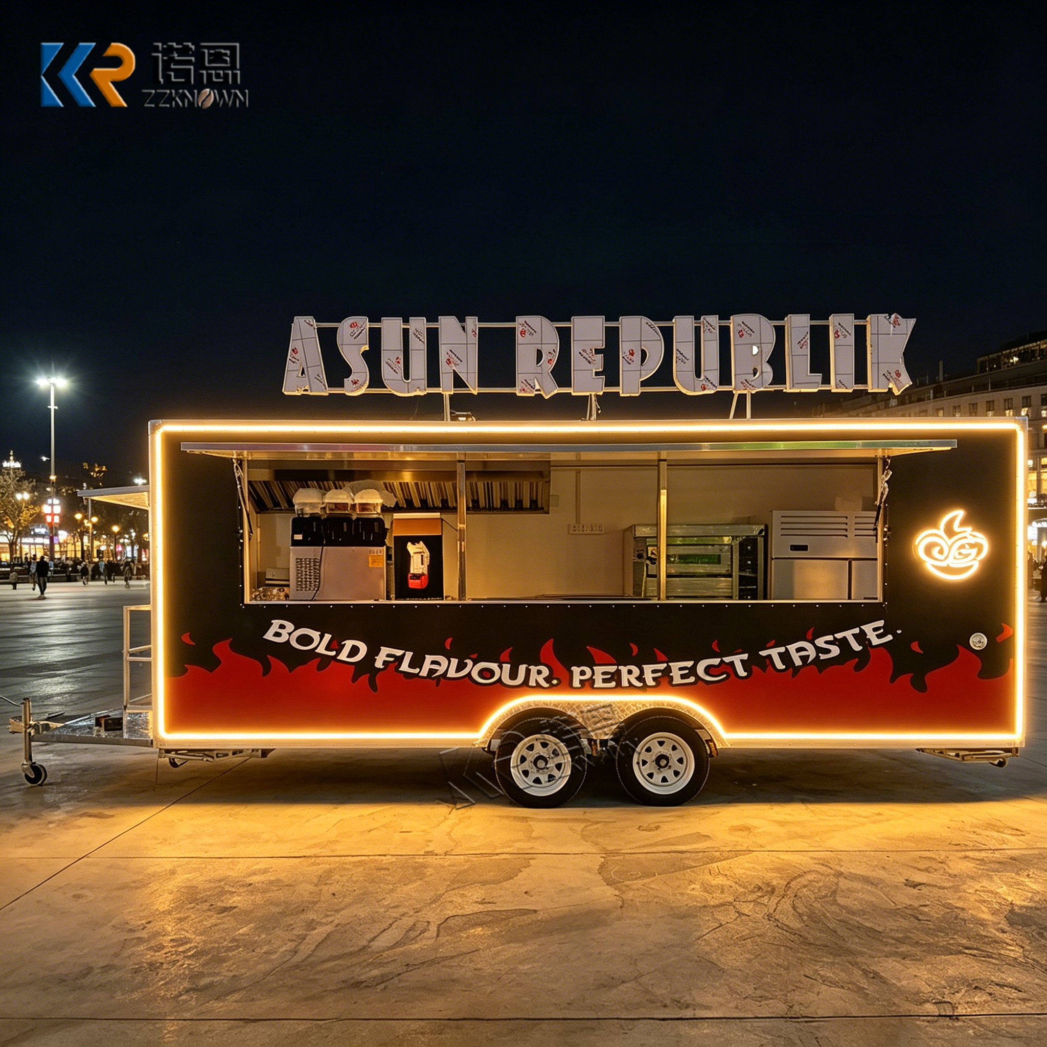 Mobile Food Truck with Exhaust - Food Snacks Business reseña y precio
