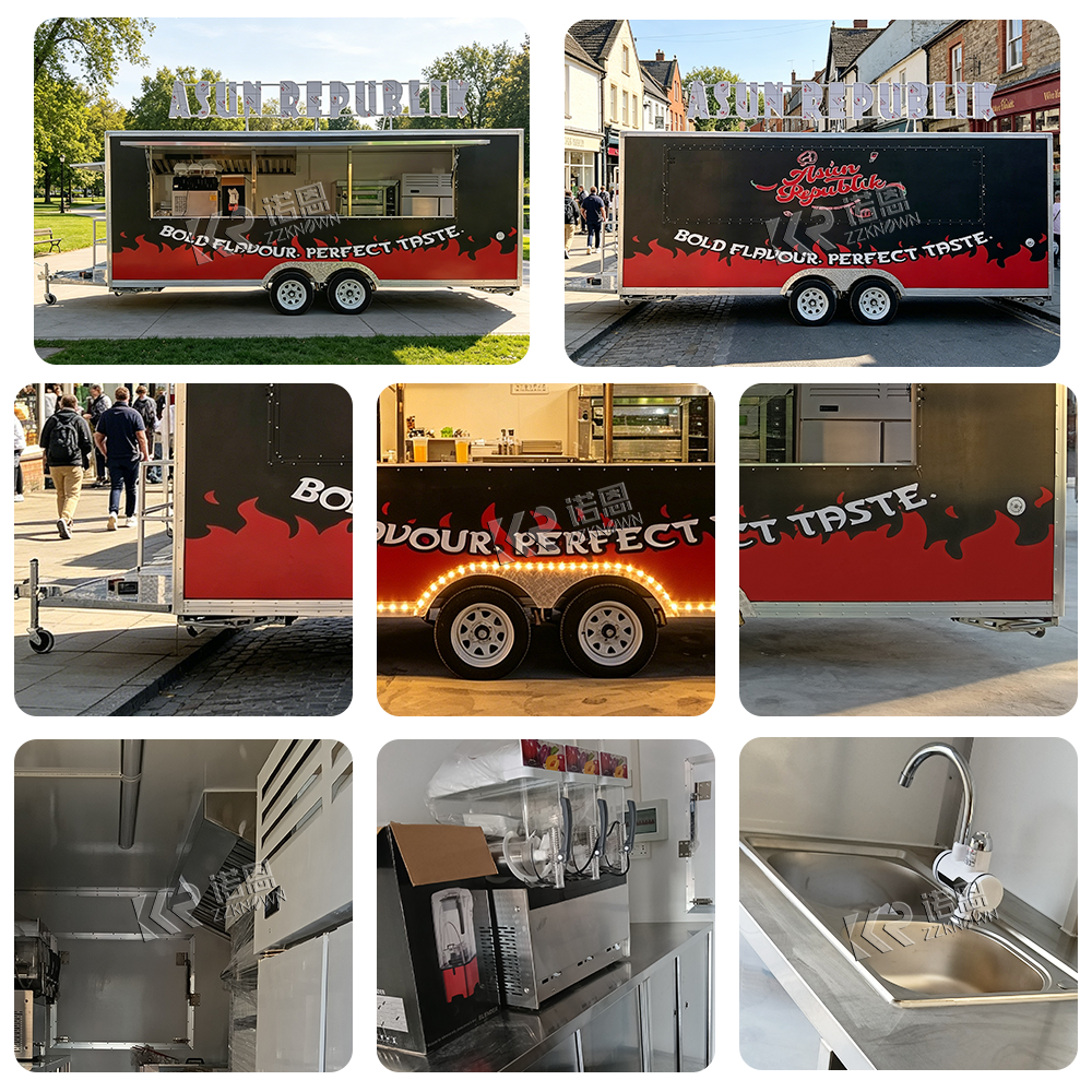 Mobile Food Truck with Exhaust - Food Snacks Business reseña y precio