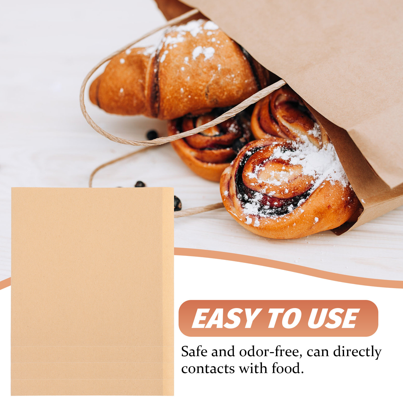 200Pcs Kraft Paper Bags Food G - Food Snacks Candy reseña y precio