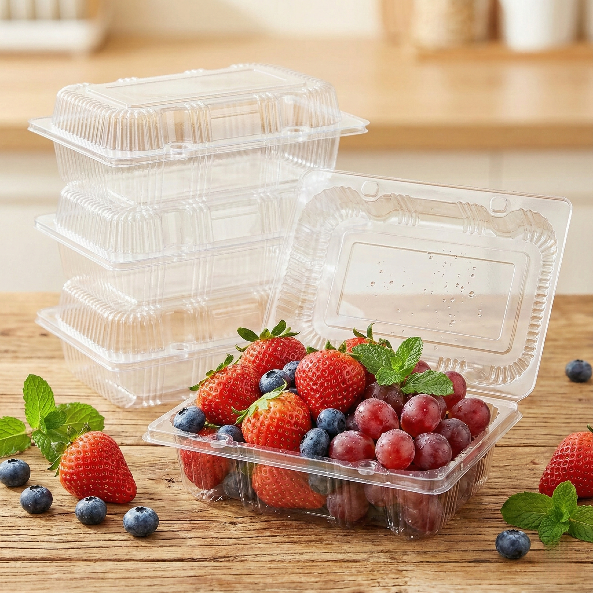 50-Pack Clear Plastic Disposab - Food Packed Snacks reseña y precio