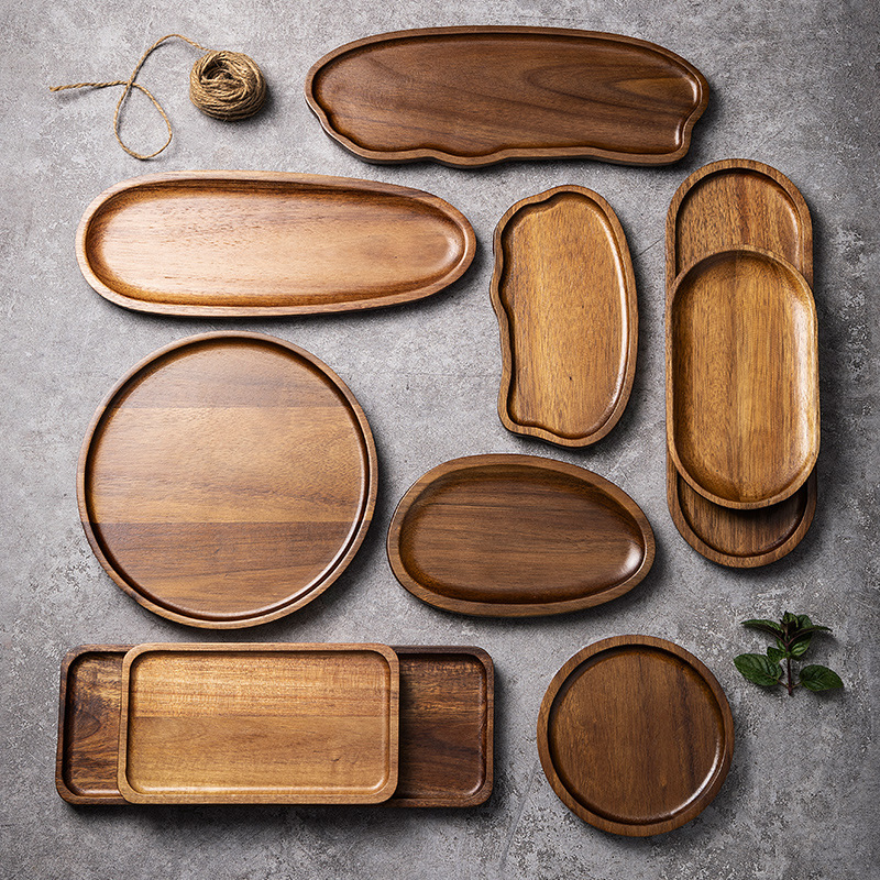 Tableware Solid Wood Food Tray - Food Snacks In Japan reseña y precio