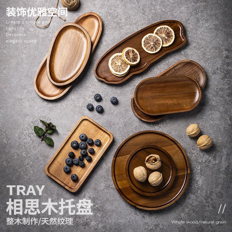 Tableware Solid Wood Food Tray - Food Snacks In Japan reseña y precio