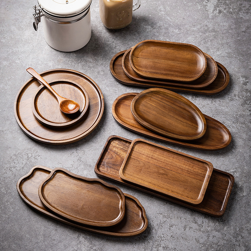 Tableware Solid Wood Food Tray - Food Snacks In Japan reseña y precio