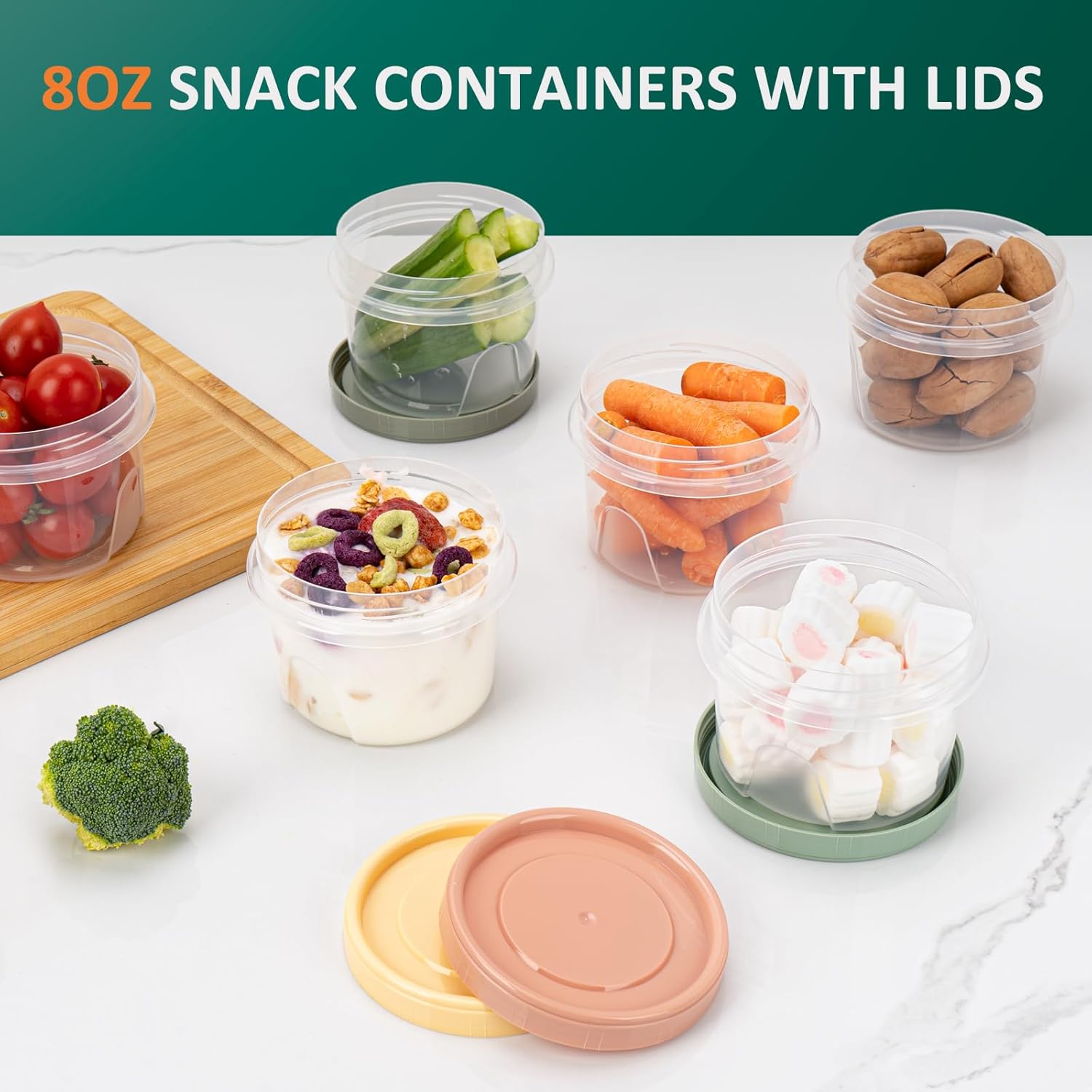 8 Oz Small Food Containers wit - Food Packed Snacks reseña y precio