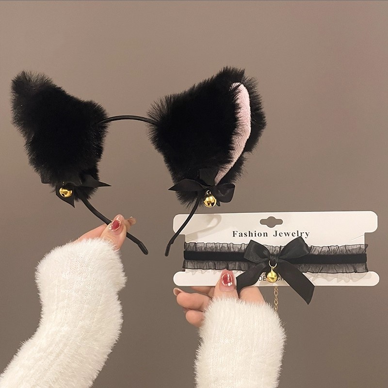 Cat Ear Headband with Bells, F - Korean Food Snacks reseña y precio