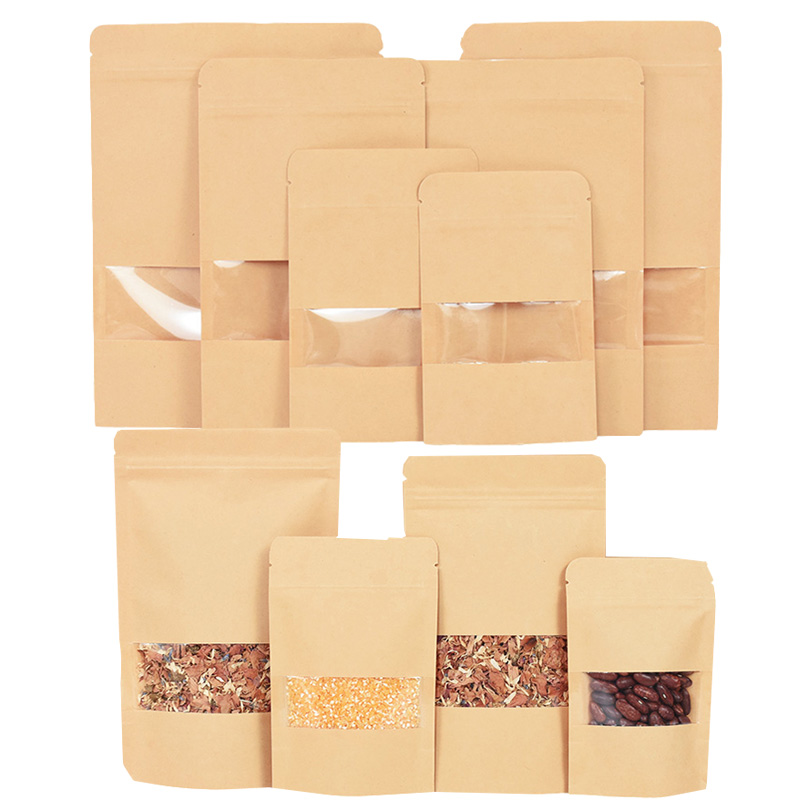 20/50pcs Kraft Paper Zip Lock  - Food Snacks Candy reseña y precio