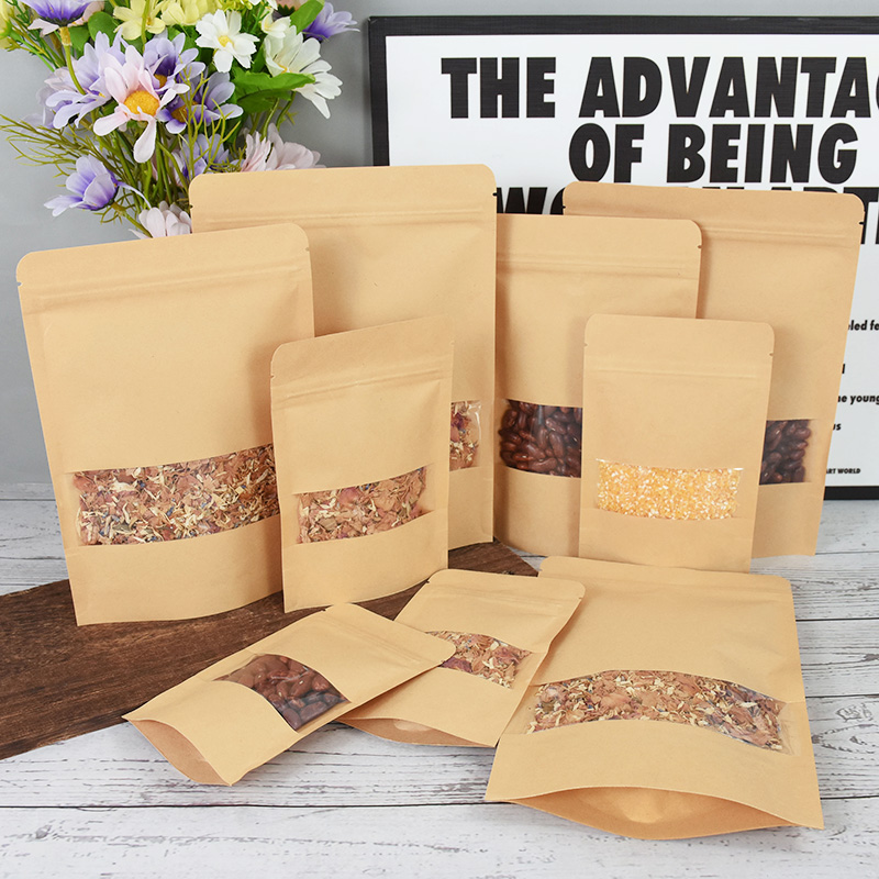 20/50pcs Kraft Paper Zip Lock  - Food Snacks Candy reseña y precio