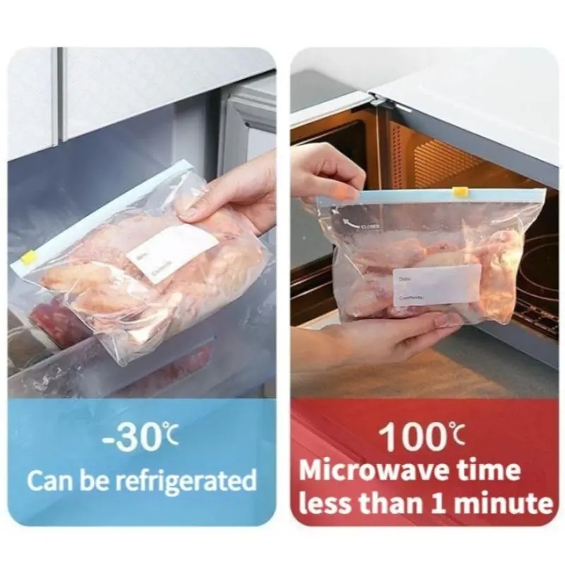 Reusable Food Storage Bags Sta - Food Packed Snacks reseña y precio