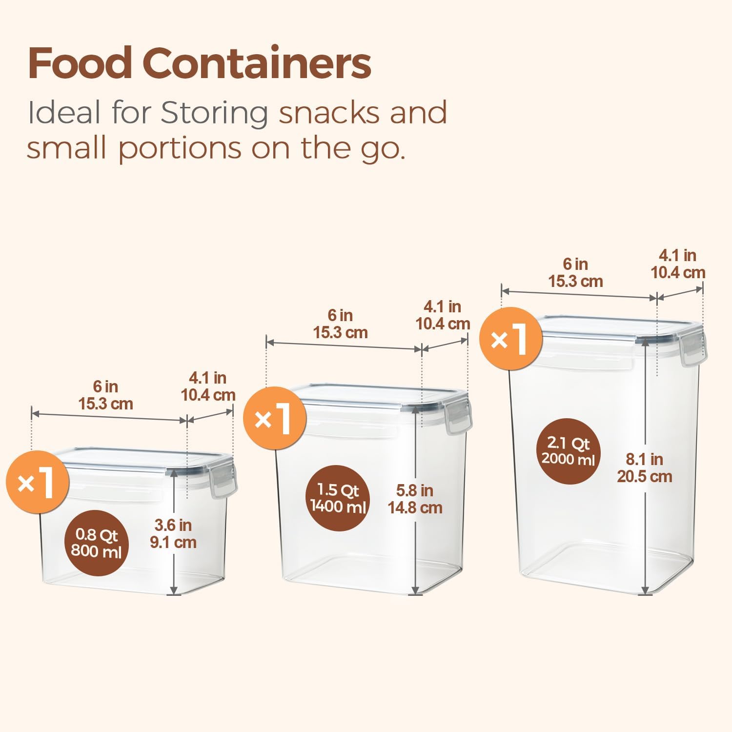 Airtight Food Storage Containe - Food Snacks Images reseña y precio
