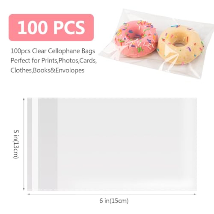 Cookie Bags with Seal, 5 x 6 i - Food Packed Snacks reseña y precio