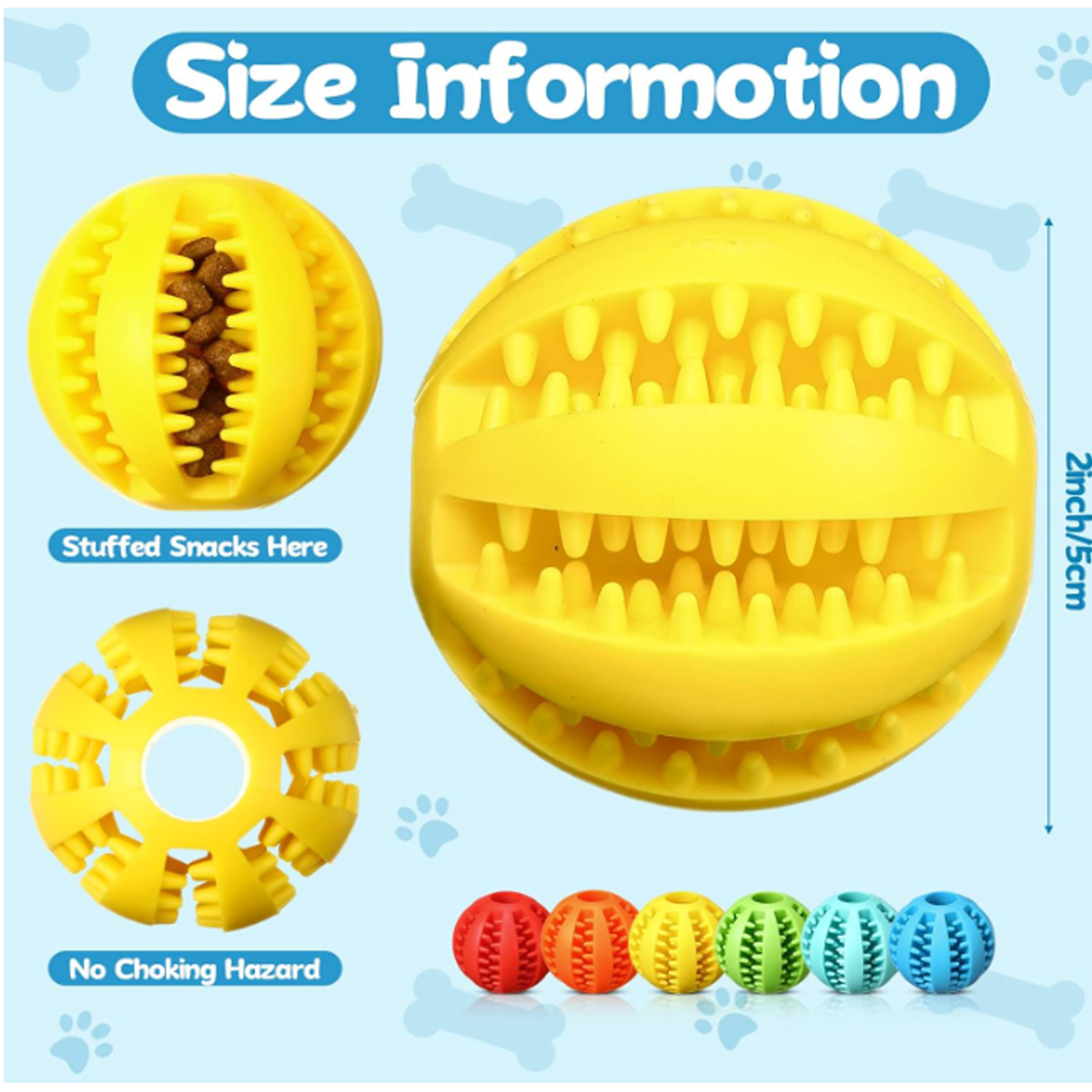 1pc Dog Toy Snack Ball Interac - Food Snacks Distribution reseña y precio